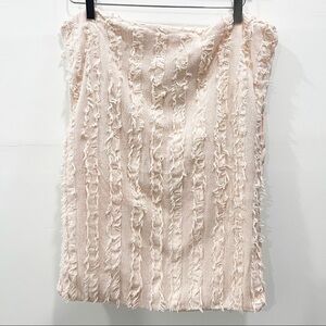 Urban Outfitters Home Textured Cotton Pillow Sham Cover Light Pink Tufted